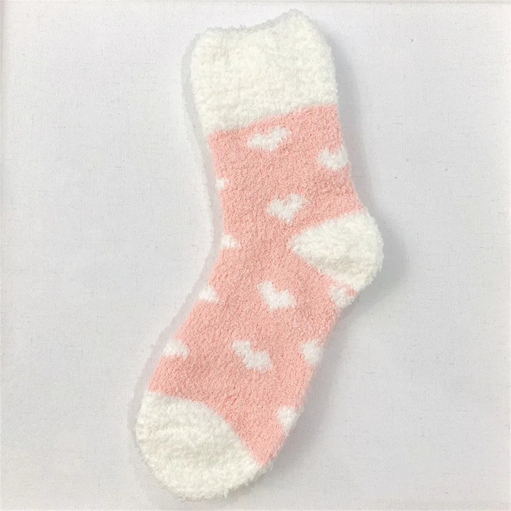 Fluffy Heart Socks