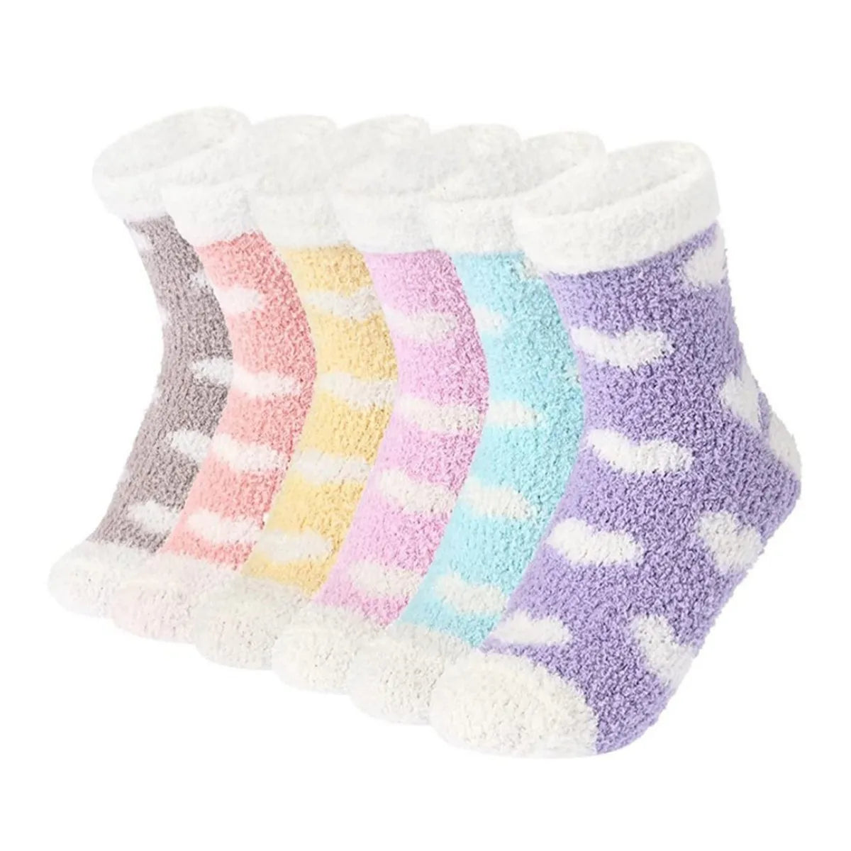 Fluffy Heart Socks