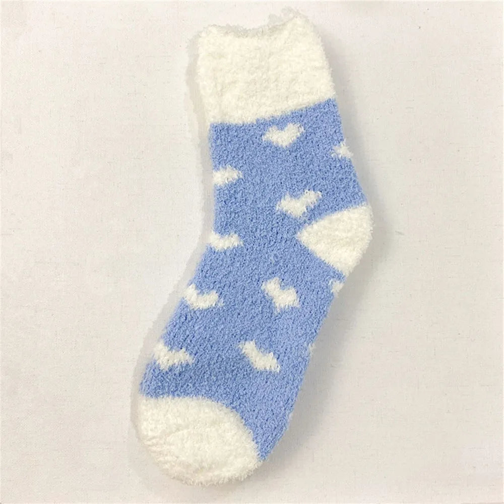Fluffy Heart Socks