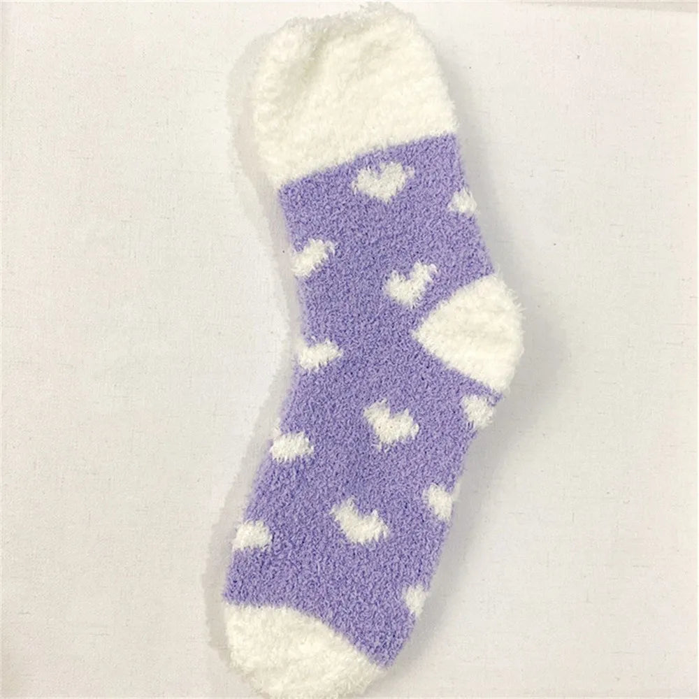 Fluffy Heart Socks