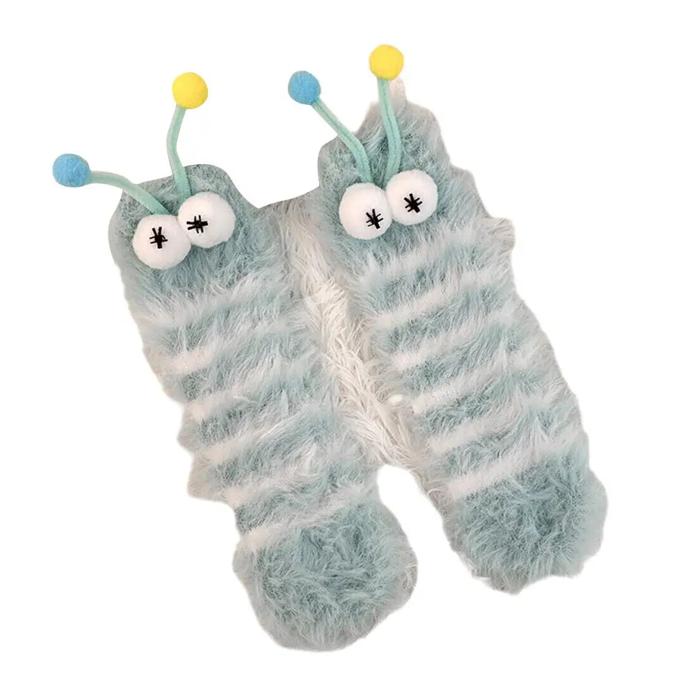 Fluffy Caterpillar Socks