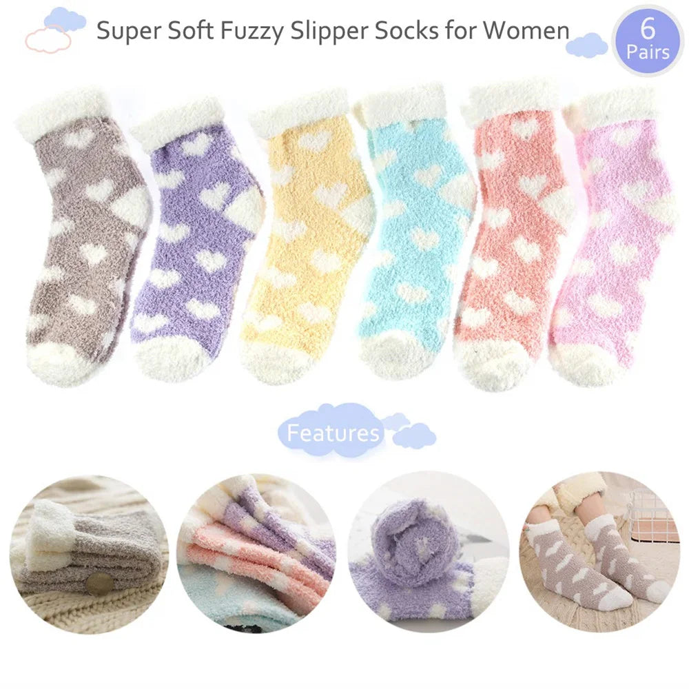 Fluffy Heart Socks