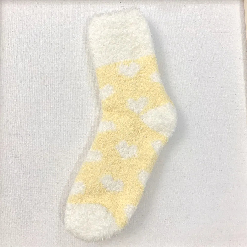 Fluffy Heart Socks