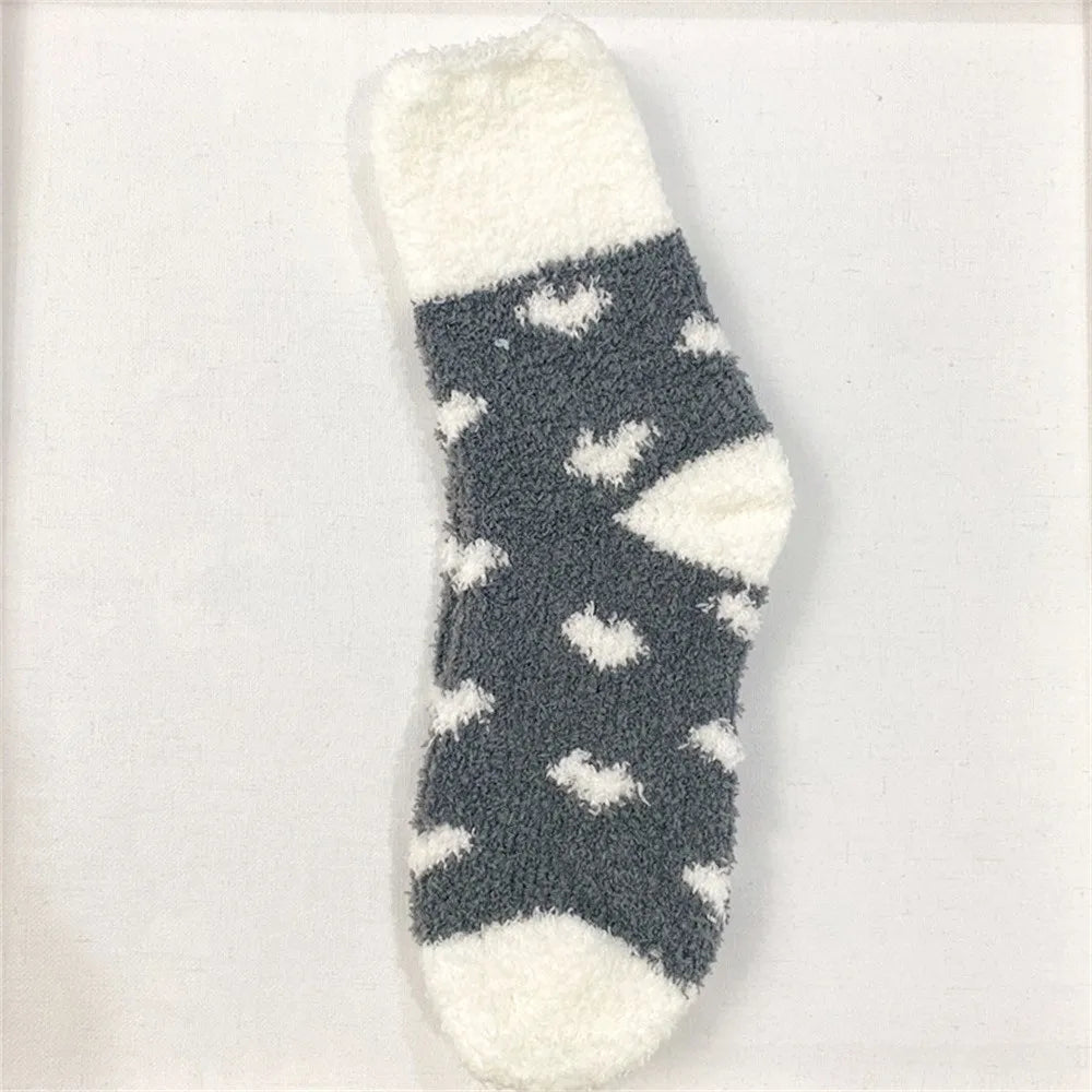 Fluffy Heart Socks