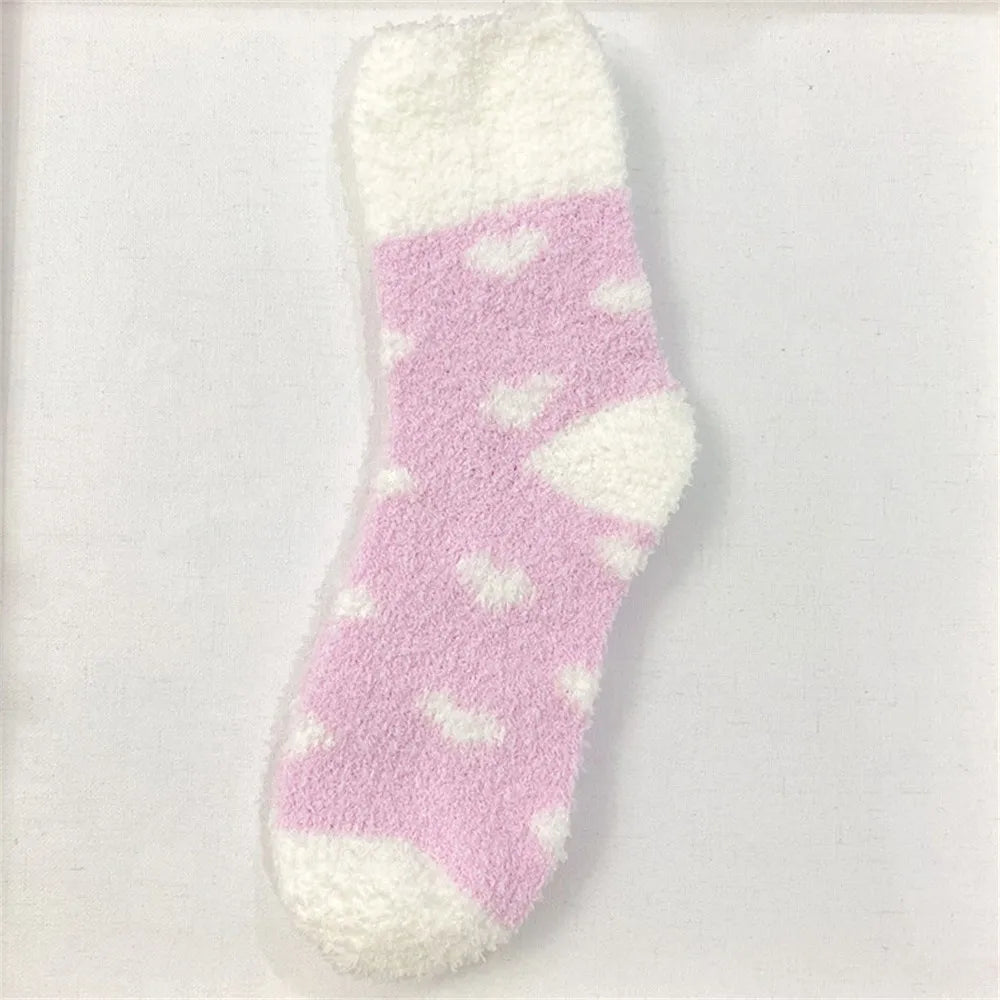 Fluffy Heart Socks