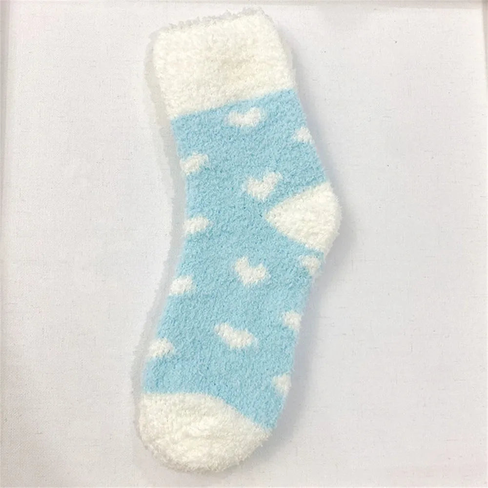 Fluffy Heart Socks